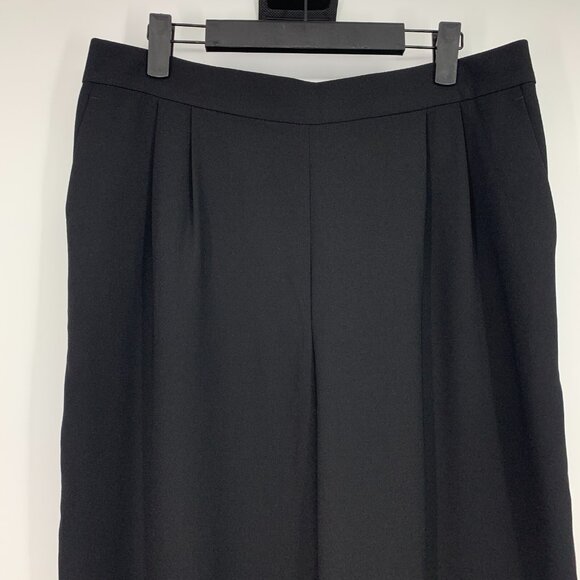J.Crew 365 Pants Black Pull On Wide Leg Cropped Crepe - Picture 5 of 9